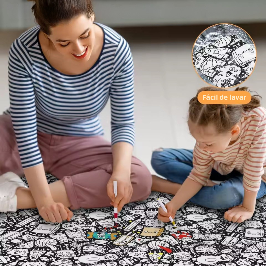 Anti-stress coloring blanket