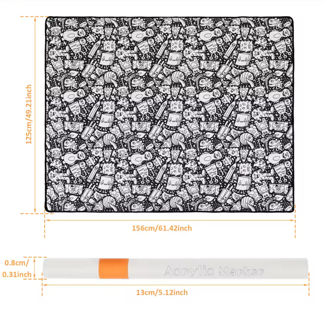Anti-stress coloring blanket